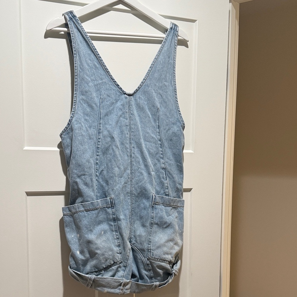 We The Free high roller denim shortall in bright eyes